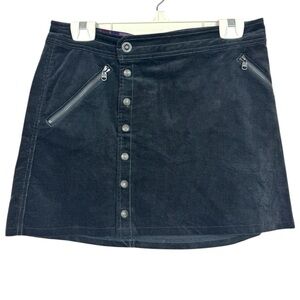 Kuhl streamline corduroy mini skirt size 6 dark grey